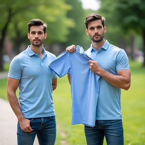 เสื้อโปโลสำหรับผู้ชายเสื้อโปโลคอปกแบบพับลงสำหรับใส่วิ่งออกกำลังกายฟิตเนส - Product Image 3