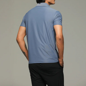 เสื้อโปโลทรงสลิมฟิตสำหรับผู้ชายระบายอากาศได้ดีผ้าตัดความคมชัดและลายจุดที่สมบูรณ์แบบสำหรับธุรกิจลำลองหรือชุดกอล์ฟเสื้อโปโล - Product Image 4