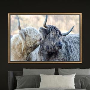 Elegant Printed Canvas Artwork: Living Room Animal Decor,GOLD FRAMED CANVAS - Product Image 1