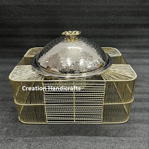 Réchaud en résine noire et métal au design moderne Réchaud pour casseroles chauffe-plats Casserole de service pour buffet Design unique pour la restauration et les repas - Product Image 3