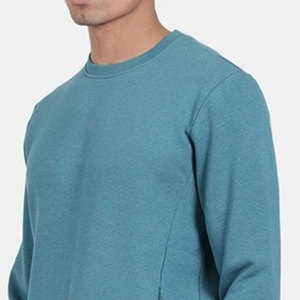 Sweat-shirt en polaire thermique d'hiver pour hommes 100% coton Long Durable Drop Shoulder Custom Full Sleeves Crewneck - Product Image 6