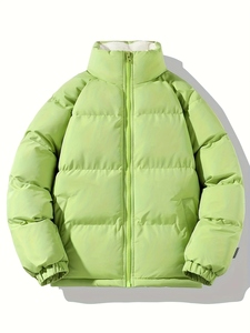 Chaqueta acolchada de invierno personalizada para hombre superventas, nueva chaqueta de cuero con decoración de piel, servicio OEM - Product Image 3