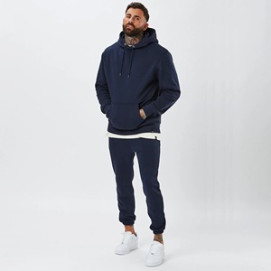 เสื้อฮู้ดกระดุมสำหรับผู้ชายทรงคร็อปแบบมีฮู้ดกระดุมหรูเนื้อผ้าฝ้ายถัก480 400ระดุมแน่นไร้ลวดลายน้ำหนักทำจากผ้าฝรั่งเศส - Product Image 6