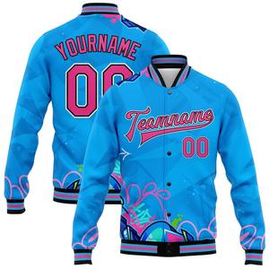 แจ็คเก็ตบอมเบอร์สีดำ-ขาวดำแบบเรียบของโรงเรียนมีตัวอักษรแบบสั่งทำสำหรับฤดูหนาว - Product Image 4