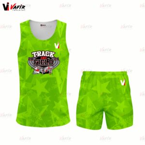 Conjunto de ropa deportiva de verano transpirable directo de fábrica, chándal de pista y campo con logotipo personalizado, traje de uniformes transpirables - Product Image 5