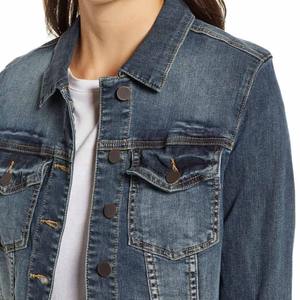 Chaqueta vaquera personalizada OEM para mujer, ropa de calle rellena de algodón transpirable, Chaquetas vaqueras, producto de temporada de otoño, hecho en Pakistán - Product Image 3