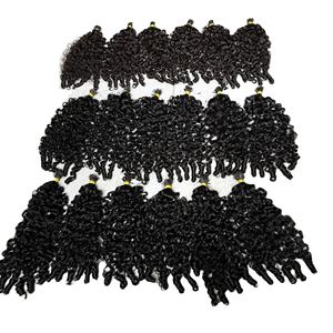 Extensiones de Cabello Humano Virgen Natural Rizado y Ondulado, Clip Ins de Punta Plana, Doble Trama, Ondulado Profundo, Precio al por Mayor - Product Image 2