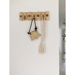 Elegant 3-<b>Hook</b> Carved Wood <b>Wall</b> Panel Medium Size Indian Design Style 1-5 for Coat Rack - Product Image 2