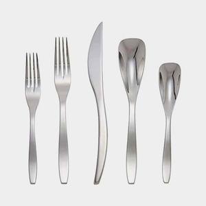 Juego de Cubiertos de acero inoxidable de alta calidad con diseño único de mango plano Aspecto real de lujo para el regreso a la escuela - Product Image 4