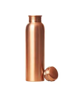 Qualidade Premium Cobre Garrafa Decorativa Design Exclusivo Cobre Garrafa De Água Para Beber & Água Hot Sales Baixo MOQ Em Bom Preço