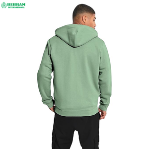 Sweat à capuche unisexe de haute qualité avec fermeture éclair, logo personnalisé imprimé, prix de gros, vêtements décontractés pour hommes, tissu français, fournisseur OEM 100% - Product Image 6