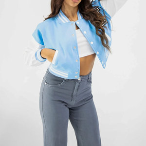 Veste universitaire courte pour femmes de haute qualité, automne-hiver, vente en gros, nouvelles vestes universitaires courtes élégantes pour femmes, vente en gros - Product Image 4