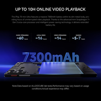 Tablette PC ALLDOCUBE IPlay 70 Mini Ultra Vente en Gros 8.8 "12GB + 256GB 7 + Gen3 Android 14 7300mAh AI Double Haut-Parleur Widevine L1
