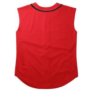 Bouton vers le bas de haute qualité noir sans manches Baseball Jersey débardeur Softball chemise nom numéro impression Sublimation Technique - Product Image 4