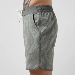 Shorts de planche en toile vintage pour hommes taille moyenne Spandex tissu anti-rides écologique confortable plage surf coupe classique - Product Image 6