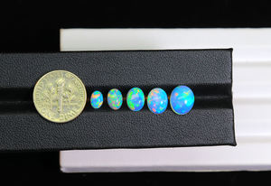 Preciosas Piedras de Ópalo Etíope en Cabujón - Suministro a Granel de Ópalo Suelto de 6x4mm a 12x10mm, Forma Ovalada, Gema de Ópalo Etíope - Product Image 4