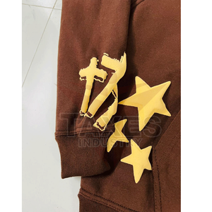 Sweat-shirts à capuche pour hommes avec impression intégrale et fermeture éclair, 100% coton, fabrication de vêtements en molleton français, best-sellers des sweats-shirts pour hommes - Product Image 5