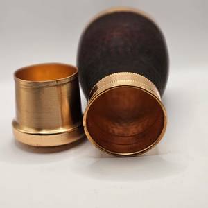 Botella de agua de cobre puro de 32oz y 950ml con bolsa de transporte de lona, cobre Natural 100% para suministro de agua al por mayor - Product Image 2