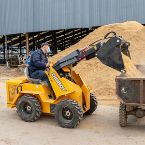 Chargeuse compacte sur roues homologuée EPA pour usage agricole, avec godet à <span class=keywords><strong>fumier</strong></span> et fonction de nettoyage complet du foin pour ranch - Product Image 2