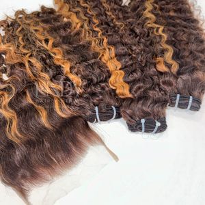 มัดผมมนุษย์สีหยิกชาวพม่าลูกไม้โปร่งใสผมเวียดนาม - Product Image 3