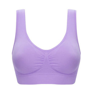Sujetador deportivo morado de alta calidad para mujer 2024, ropa de gimnasio sin costuras para Yoga, Fitness, secado rápido, transpirable, de talla grande para adultos - Product Image 1