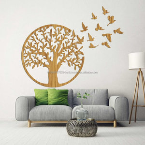 KALATRI Art mural d'anniversaire en bois découpé au laser fait main, feuille de Monstera tropicale, Art déco moderne, décoration murale suspendue inspirée des plantes pour la maison - Product Image 3