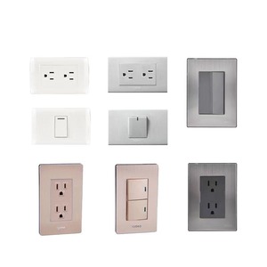Interrupteurs muraux et prises modernes avec ports de charge USB Panneau de prise électrique étanche pour la décoration d'hôtel et de bureau à domicile - Product Image 4
