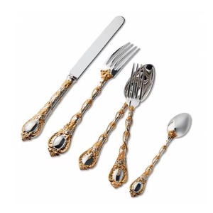 Couverts en acier inoxydable idéal pour la cuisine de table hôtel usage domestique couverts plaqués couleur argent ensemble de 3 pièces cuillère fourchette couteau - Product Image 3