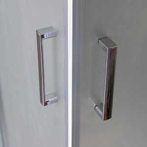 Cabine de douche rectangulaire 70x100 avec parois de douche en verre satiné 6 mm Genoa - Product Image 4