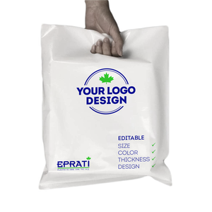 Bolsa de Plástico Ecológica Desechable con Asa Troquelada Reforzada con MDPE para Compras Minoristas - Product Image 2