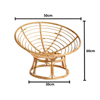 Chaise en rotin tissée à la main, élégante, multifonctionnelle, décoration intérieure et extérieure, confortable, écologique, bohème, de qualité supérieure, fabriquée au Vietnam