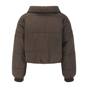 High Quality Black Women Puffer Jacket Factory-Custom New Style Winter Outdoor Waterproof Zipper Closure <b>Padded</b> Jacket - Product Image 5