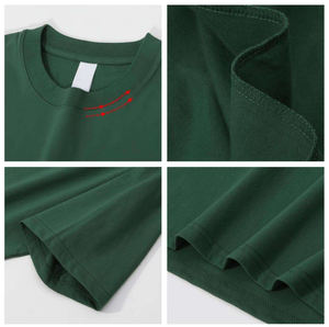 Camiseta OEM de algodón pesado raglán recortada Boxy Fit para hombre diseño frontal de logotipo personalizado con opciones de talla grande - Product Image 2