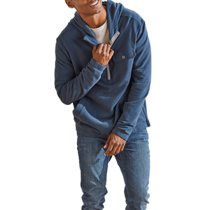 Sweats à capuche de golf de luxe pour hommes avec logo personnalisé Nouveau design Veste d'hiver à demi-fermeture éclair Taille 6XL Tissu Matériel d'approvisionnement en gros - Product Image 3