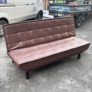Modern 1.8m Convertible <b>Sofa</b> <b>Bed</b> HOBS01N Brown with Reclining and Foldable Features for Living Room and Gym Home Furniture - Product Image 2
