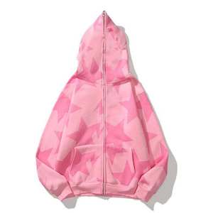 Custom Heavyweight Oversize 100% Cotton Full <b>Zip</b> up Digital Printing Drop Shoulder Embroidered Logo Fleece <b>Pocket</b> Winter <b>Hoodies</b> - Product Image 1