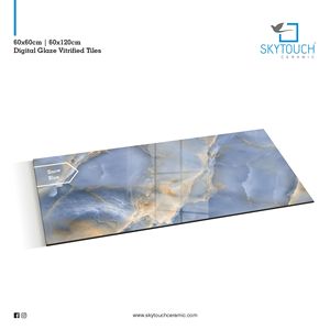 3D เคลือบเงาทำจากผ้าซาตินเกรดสูงดีไซน์ทันสมัยล่าสุด600x600มม. การผลิตกระเบื้องปูพื้นโรงแรมในห้องพักอินเดีย - Product Image 2