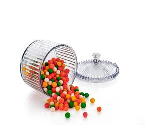 Boîte de service de collation en verre transparent avec boutons en cristal 3 pots amovibles organisateur de cuisine pour bonbons noix fête et affichage de mariage - Product Image 4