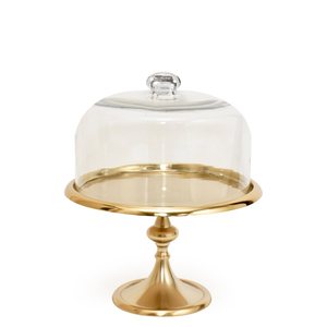 Customized Wedding Decors Metal <b>Cake</b> <b>Stand</b> <b>With</b> <b>Glass</b> <b>Dome</b> Top Supplier at Wholesale Manufacturer Exporter Price From India - Product Image 1