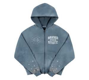 Chándal con capucha de efecto lavado | Conjunto de 2 piezas de ropa deportiva para Hombre | Chándal de moda urbana de proveedor al por mayor - Product Image 5