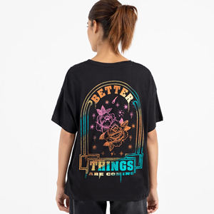 Hot Selling Summer Casual T-Shirt for Women High Quality <b>Slim</b> Fit with Round Neck Custom Logo Breathable Plain Design - Product Image 3