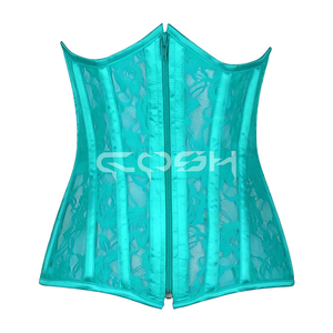 Corset sous-poitrine respirant en maille avec baleines en acier pour sculpter la taille - Product Image 5