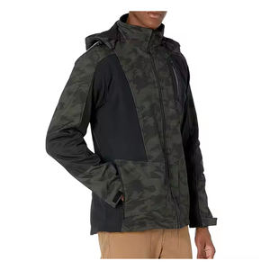 Veste Softshell pour hommes de haute qualité doublure polaire Logo personnalisé imprimé col montant pour l'extérieur hiver randonnée travail uniformes - Product Image 1