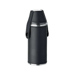 High Capacity Durable Stainless Steel <b>Container</b> 6 oz Portable Leak-Proof <b>Travel</b> Pocket Size Wrapped with Custom Leather - Product Image 4
