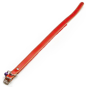 Collare in pelle infeltrita con pomello e gancio cm. 37x1.6 - Product Image 1