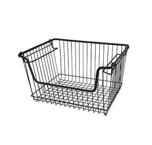 Panier de rangement empilable en fil métallique avec poignées pour armoires de cuisine Panier à fruits et légumes en fer - Product Image 1