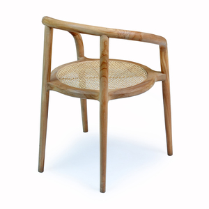 Silla de Comedor de Madera de Teca Sólida de Alta Calidad con Asiento de Mimbre Tejido, Diseño Moderno para Uso en Interiores y Exteriores, para Villas - Product Image 4