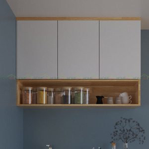 Armoire de cuisine murale moderne TBT68001 120x35x80cm 3 portes en bois avec matériaux en MDF et panneaux - Product Image 1
