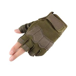 New Style Green Men's Outdoor Sports Gloves for Gym Weightlifting Powerlifting Bodybuilding Adjustable Wrist Half Polyester - Product Image 5