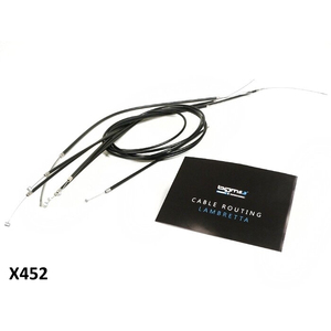 Kit completo de cables BGM Pro - Negro - Lambretta S1 + S2 + S3 + SX + DL/GP - Product Image 1